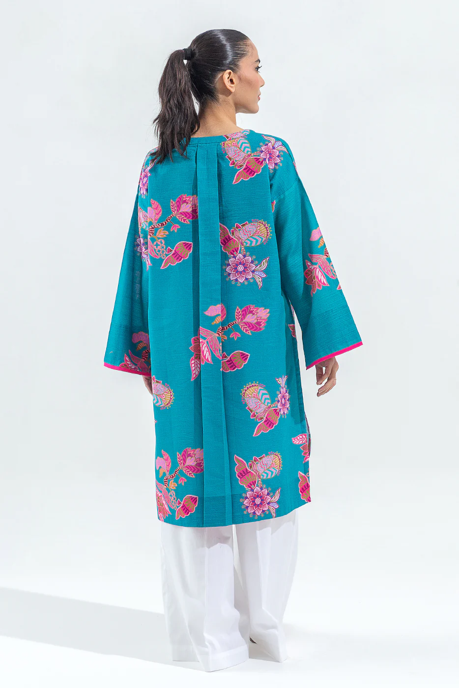 PRINTED SLUB KHADDAR SHIRT (PRET) - Image 4