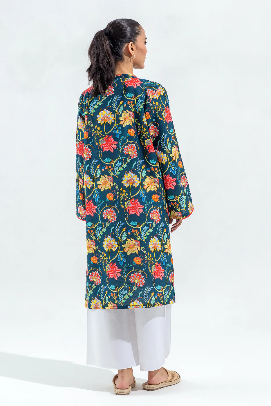 PRINTED SLUB KHADDAR SHIRT (PRET) - Image 3