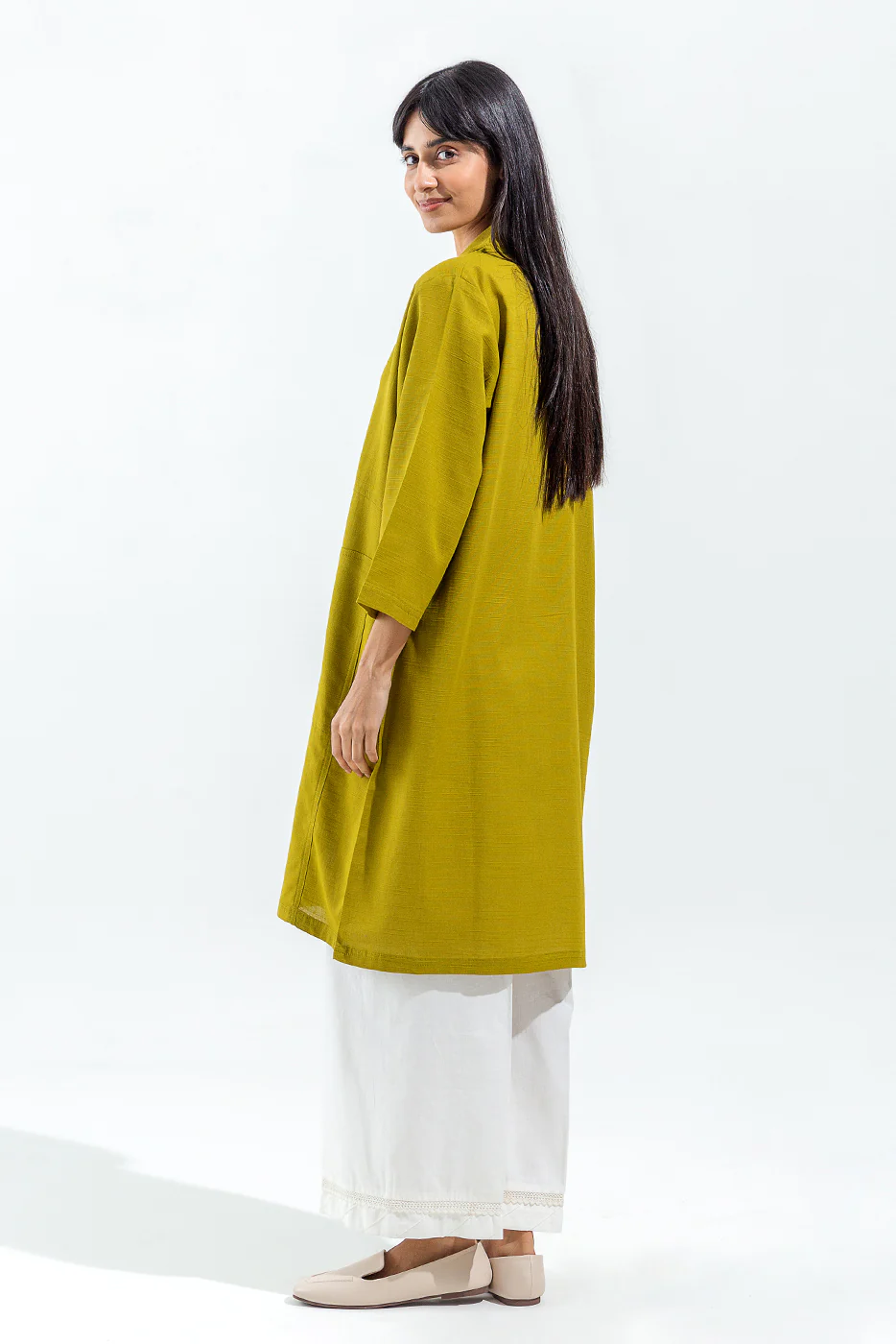 BASIC SLUB KHADDAR SHIRT (PRET) - Image 4