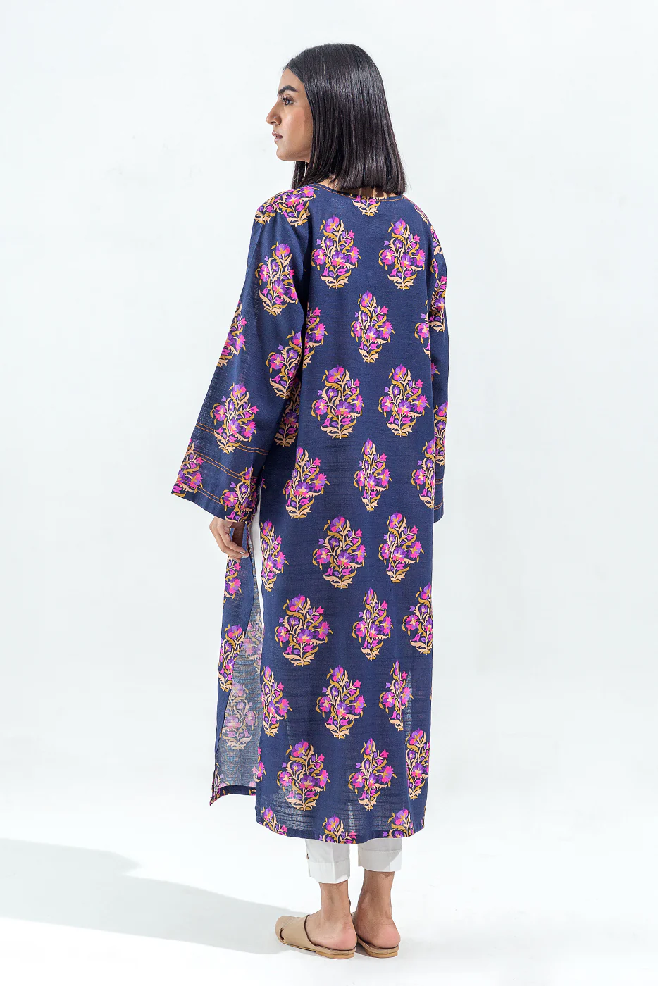 PRINTED SLUB KHADDAR SHIRT (PRET) - Image 4