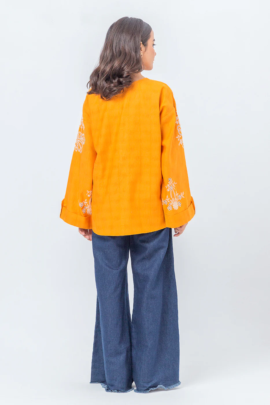 KHADDAR JACQUARD TOP (PRET) - Image 2