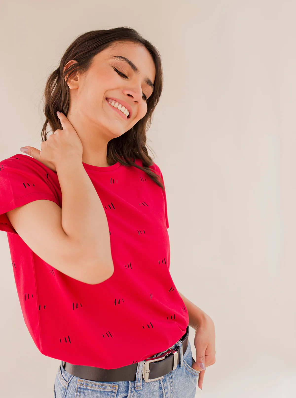 PINK RUNNING PRINT T-SHIRT - Image 3