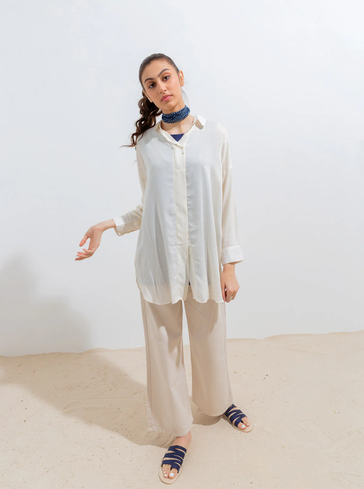 DOUBLE LAYERED COLLAR SHIRT - Image 4