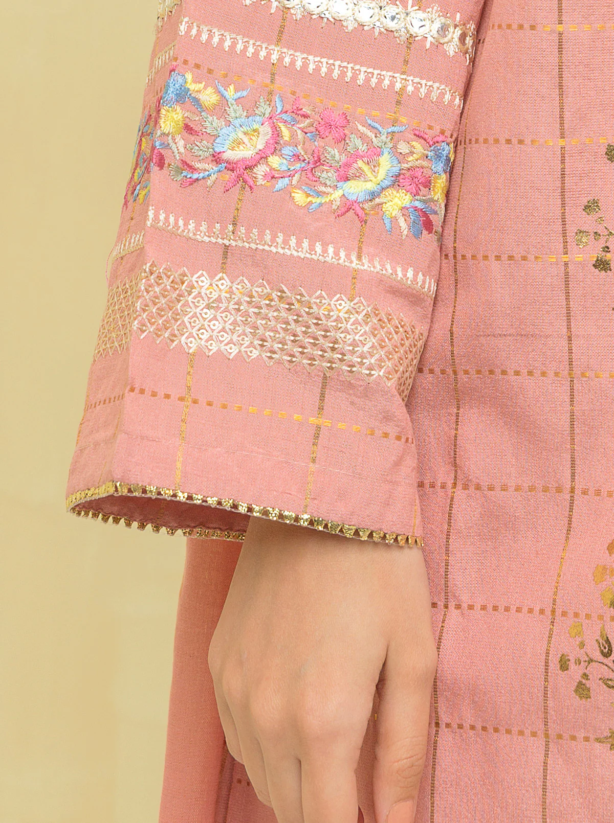 EMBROIDERED SHIRT WITH DUPATTA - Image 3