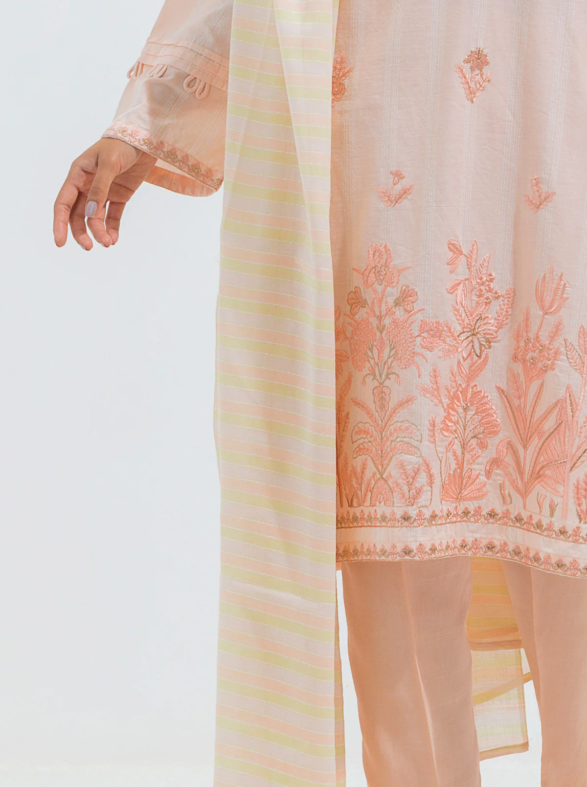EMBROIDERED SHIRT WITH DUPATTA - Image 2