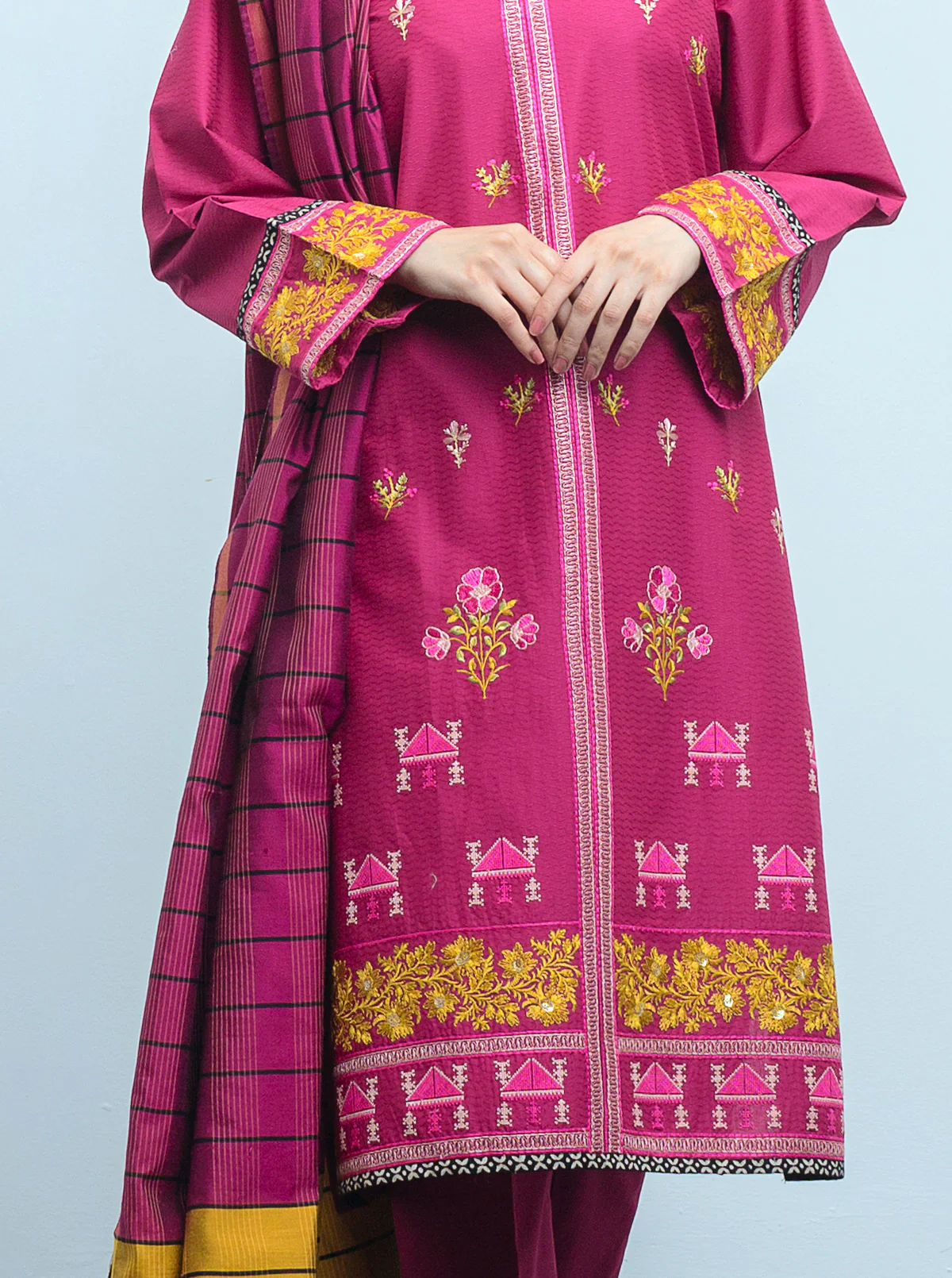 EMBROIDERED SHIRT WITH DUPATTA - Image 2