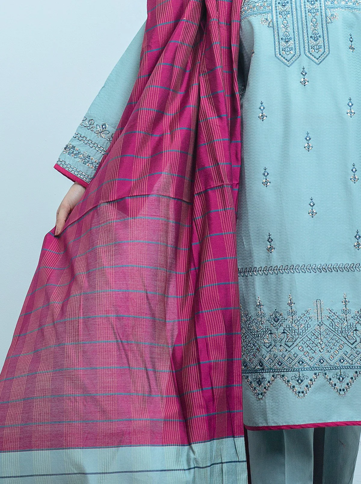 EMBROIDERED SHIRT WITH DUPATTA - Image 2