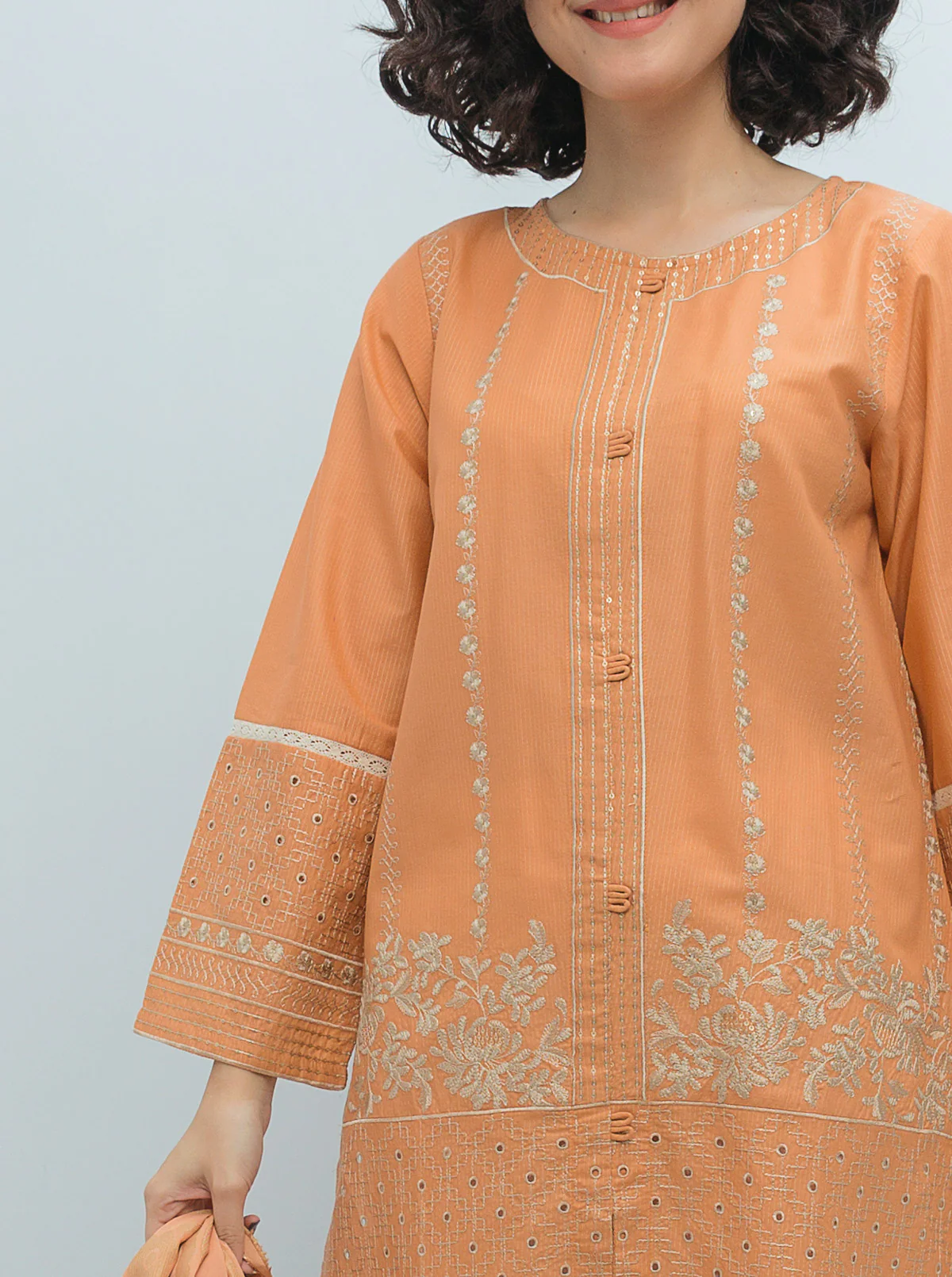EMBROIDERED SHIRT WITH DUPATTA - Image 2