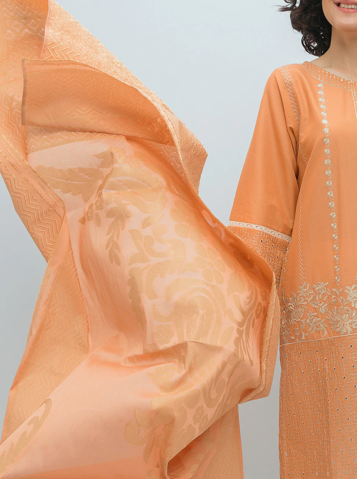 EMBROIDERED SHIRT WITH DUPATTA - Image 3