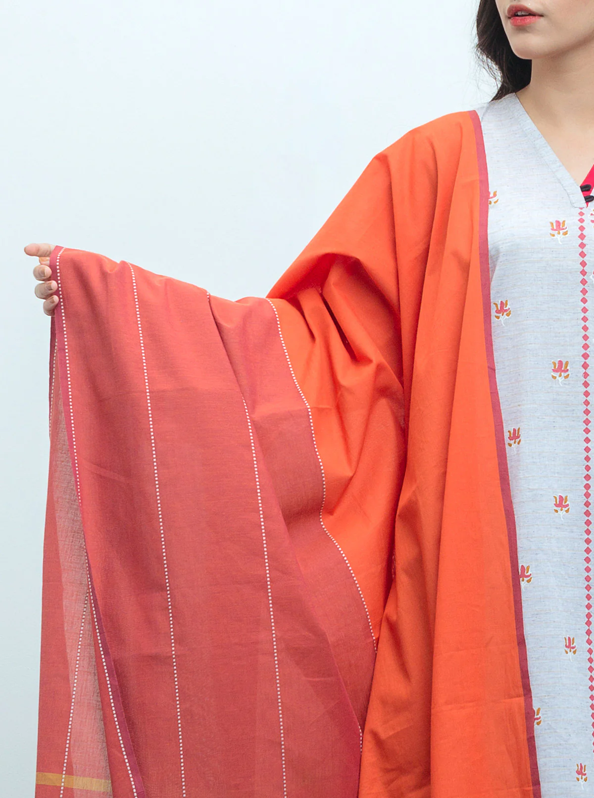 BLOCK PRINTED SHIRT WITH DUPATTA - Image 2