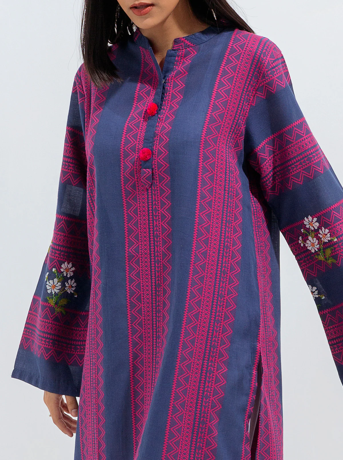 EMBROIDERED JACQUARD SHIRT (PRET) - Image 2