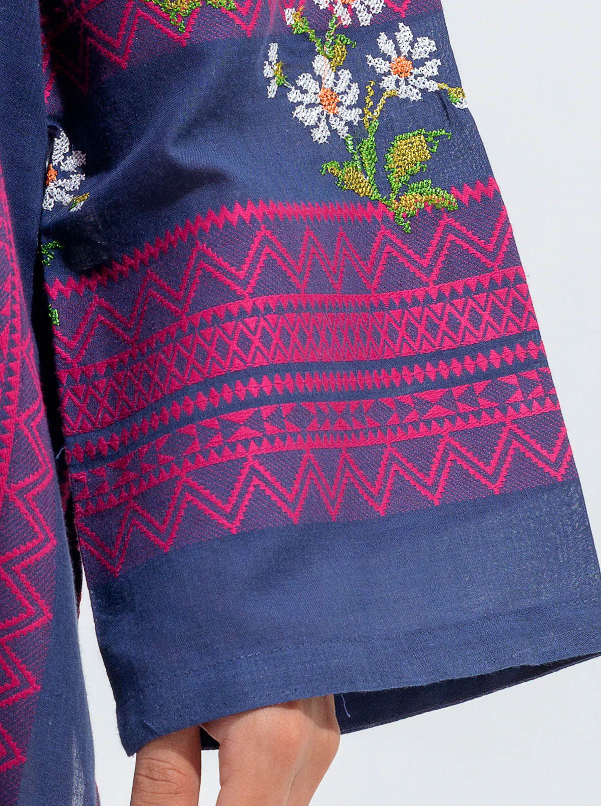 EMBROIDERED JACQUARD SHIRT (PRET) - Image 3