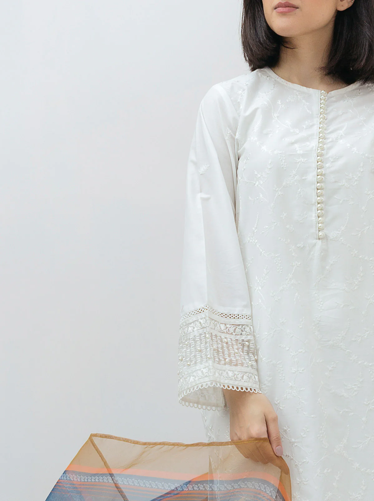 EMBROIDERED SHIRT WITH DUPATTA - Image 2