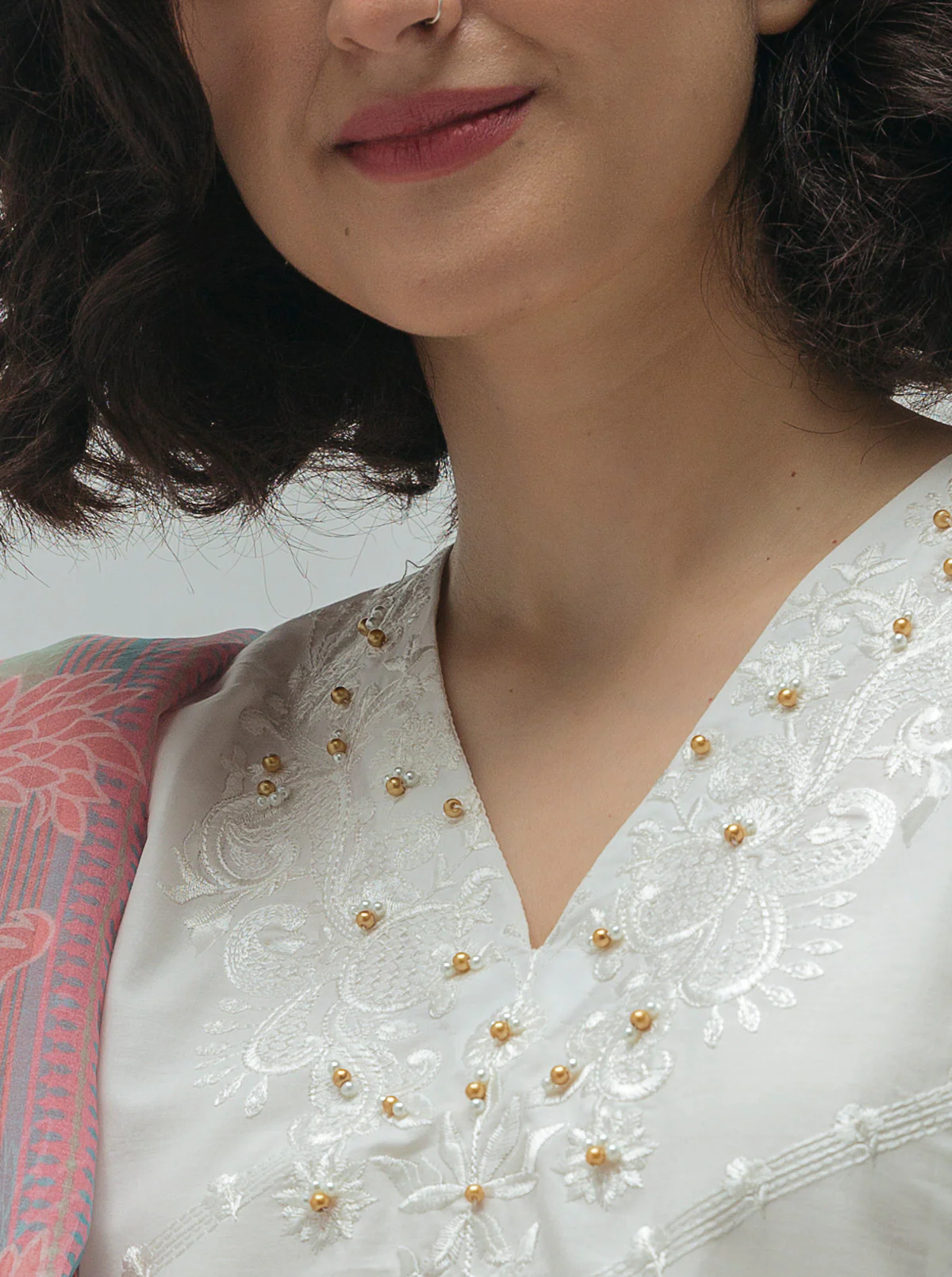 2 PIECE EMBROIDERED LAWN SUIT (PRET) - Image 3
