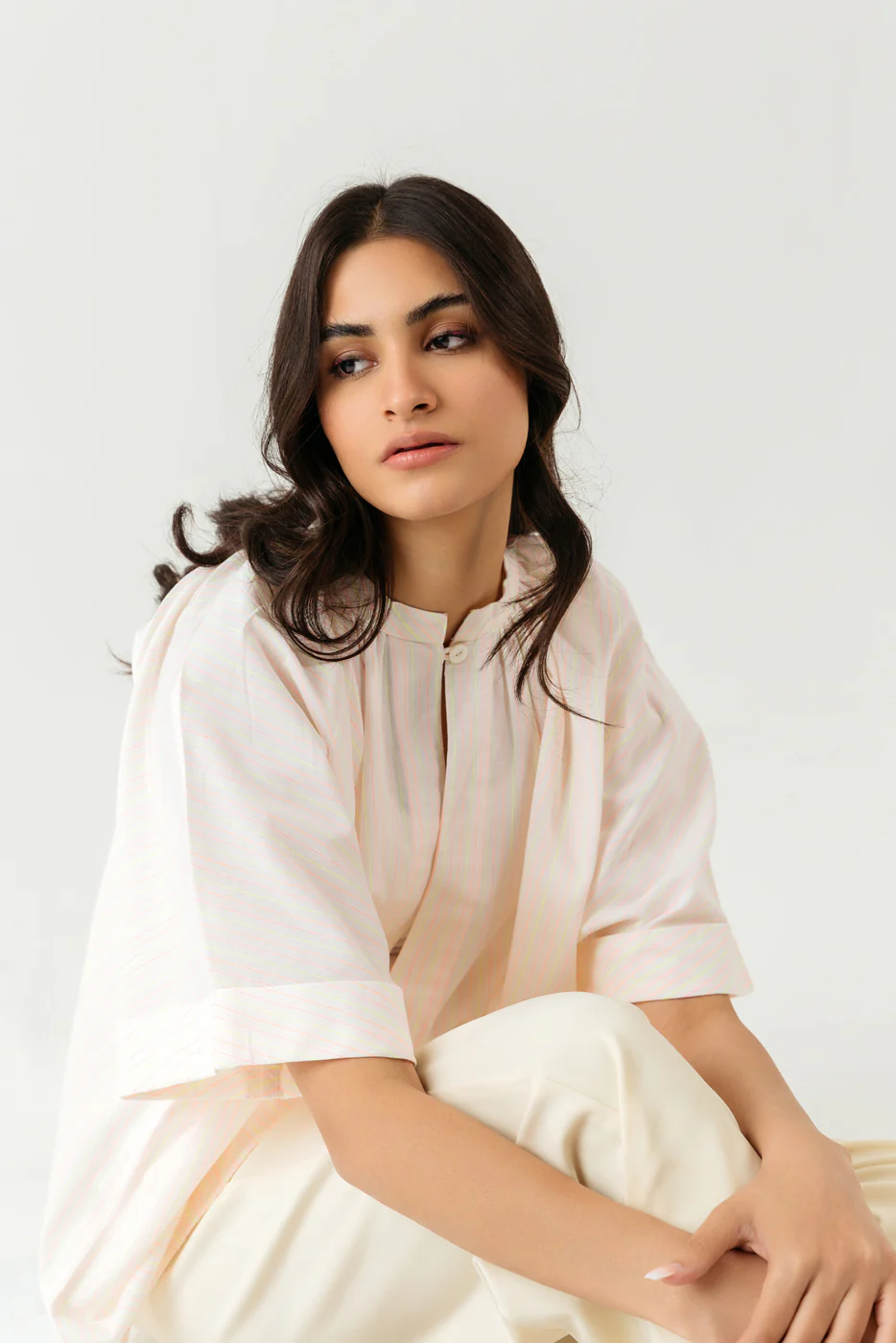 Multi Neon Stripes Boxy Top - Image 2