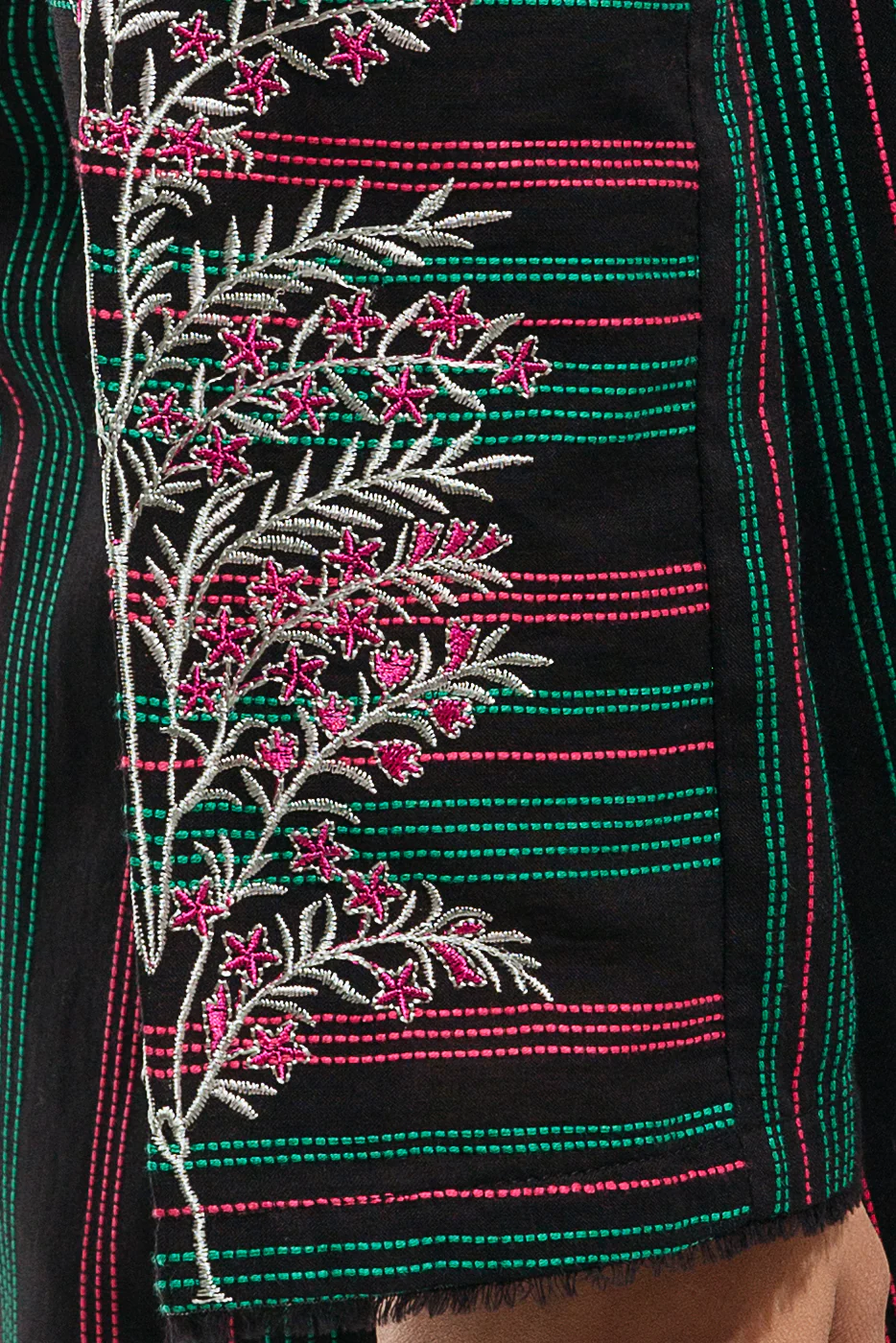 EMBROIDERED YARN DYED SHIRT (PRET) - Image 4