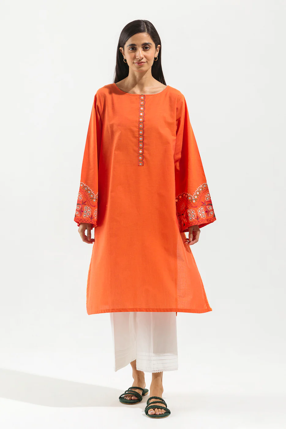 EMBROIDERED CHAMBRAY SHIRT (PRET) - Image 2