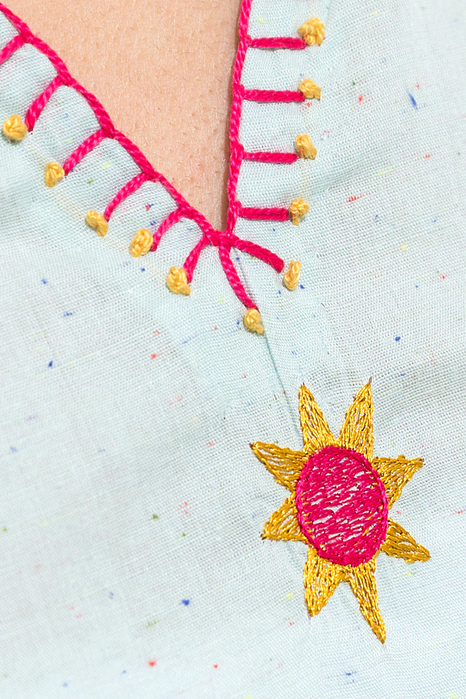 EMBROIDERED MULTI NEPS SHIRT (PRET) - Image 3
