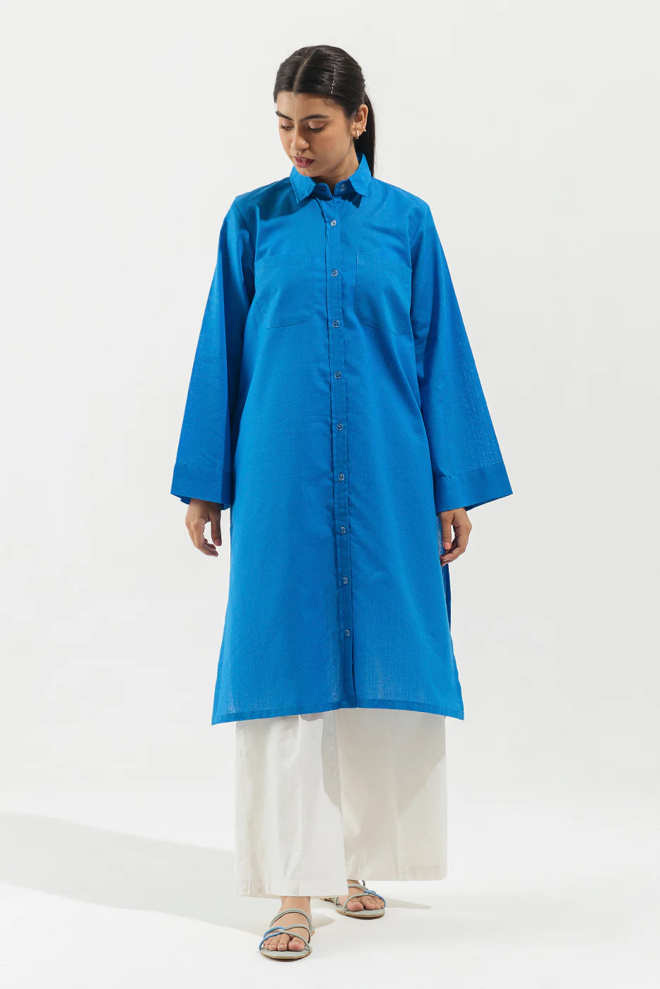 BASIC TEXTURED SHIRT (PRET) - Image 2