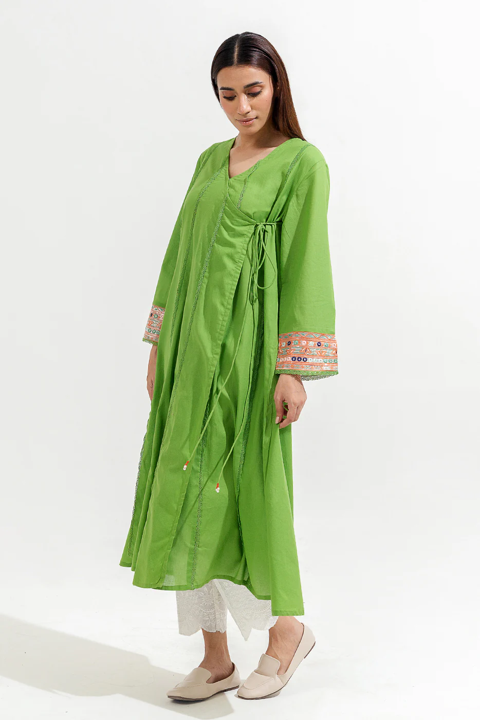 EMBROIDERED COTTON SHIRT (PRET) - Image 4