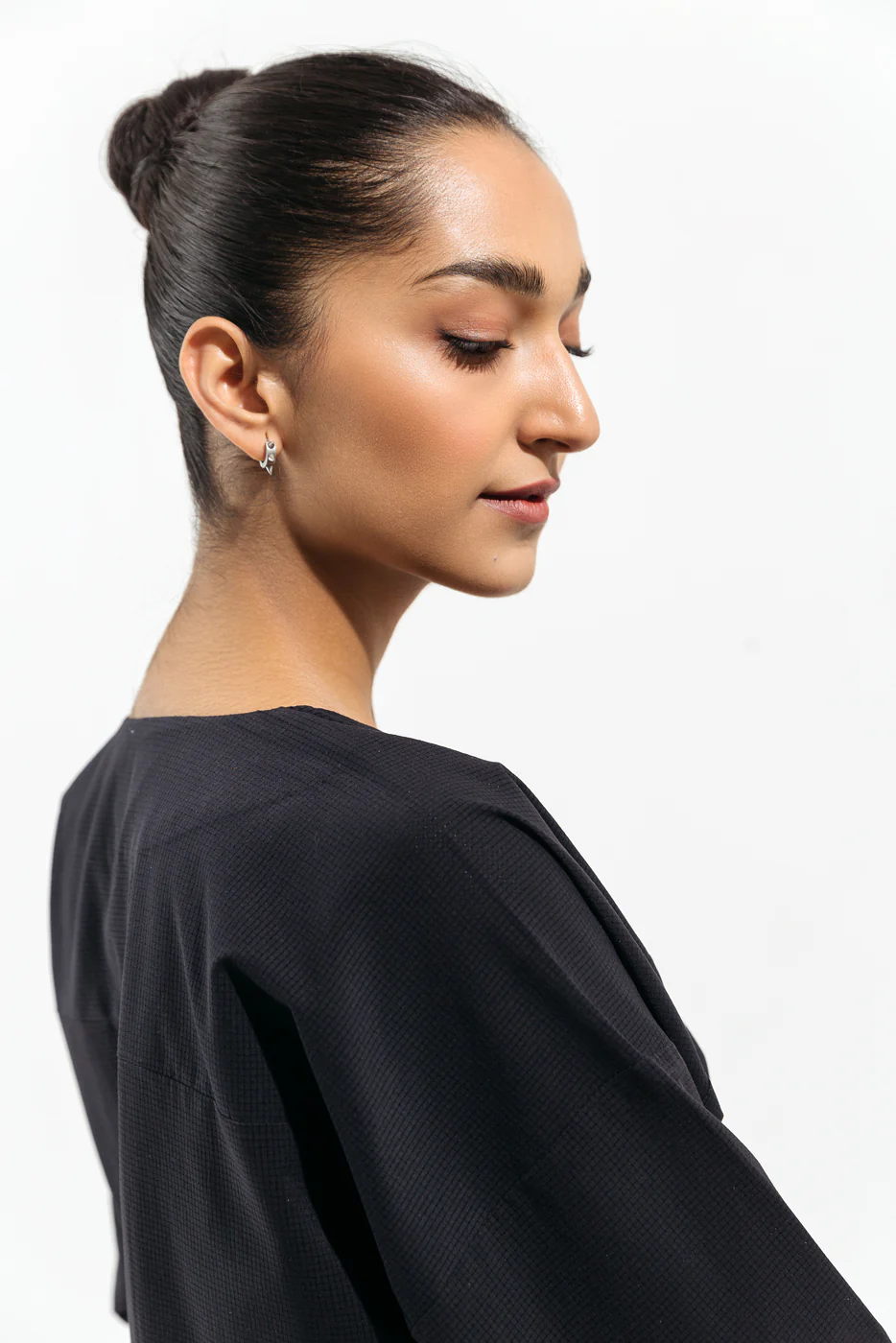 NAVY BLUE V NECK TOP - Image 3