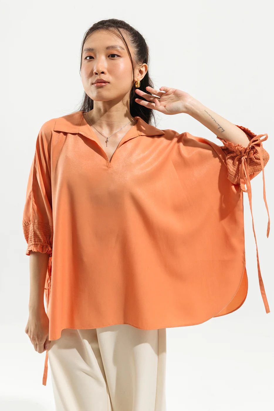 PEACH COLLARED TOP - Image 3