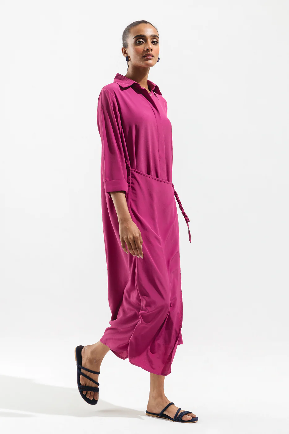 LILAC OVERLAPPED PANEL DRESS - Image 3
