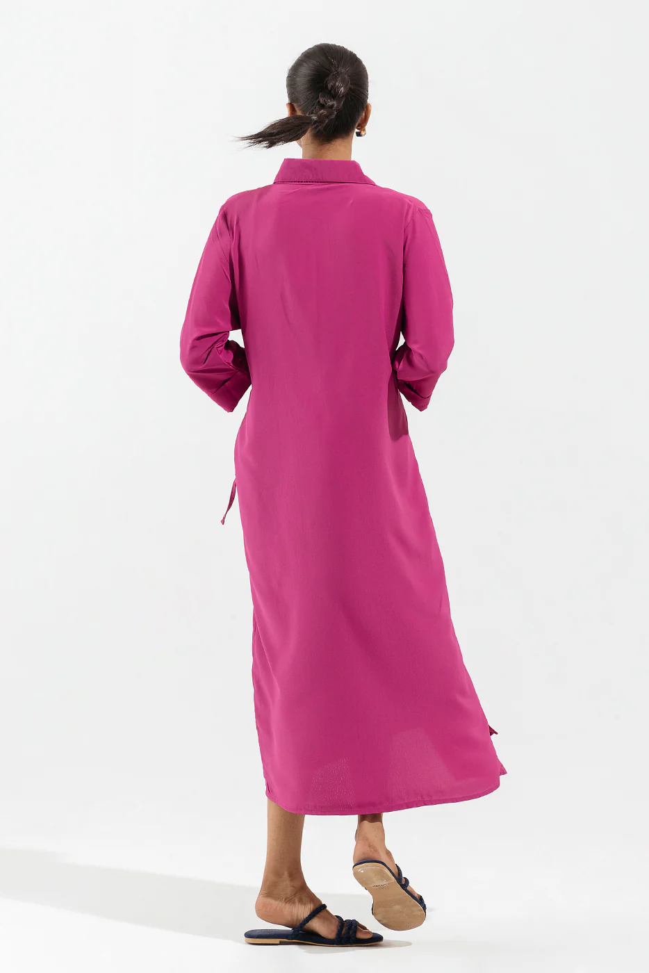 LILAC OVERLAPPED PANEL DRESS - Image 4