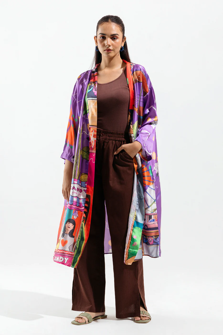 PRINTED SILK KIMONO - Image 2