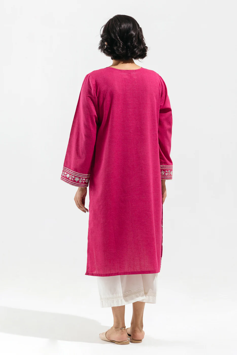EMBROIDERED TEXTURED SHIRT (PRET) - Image 3