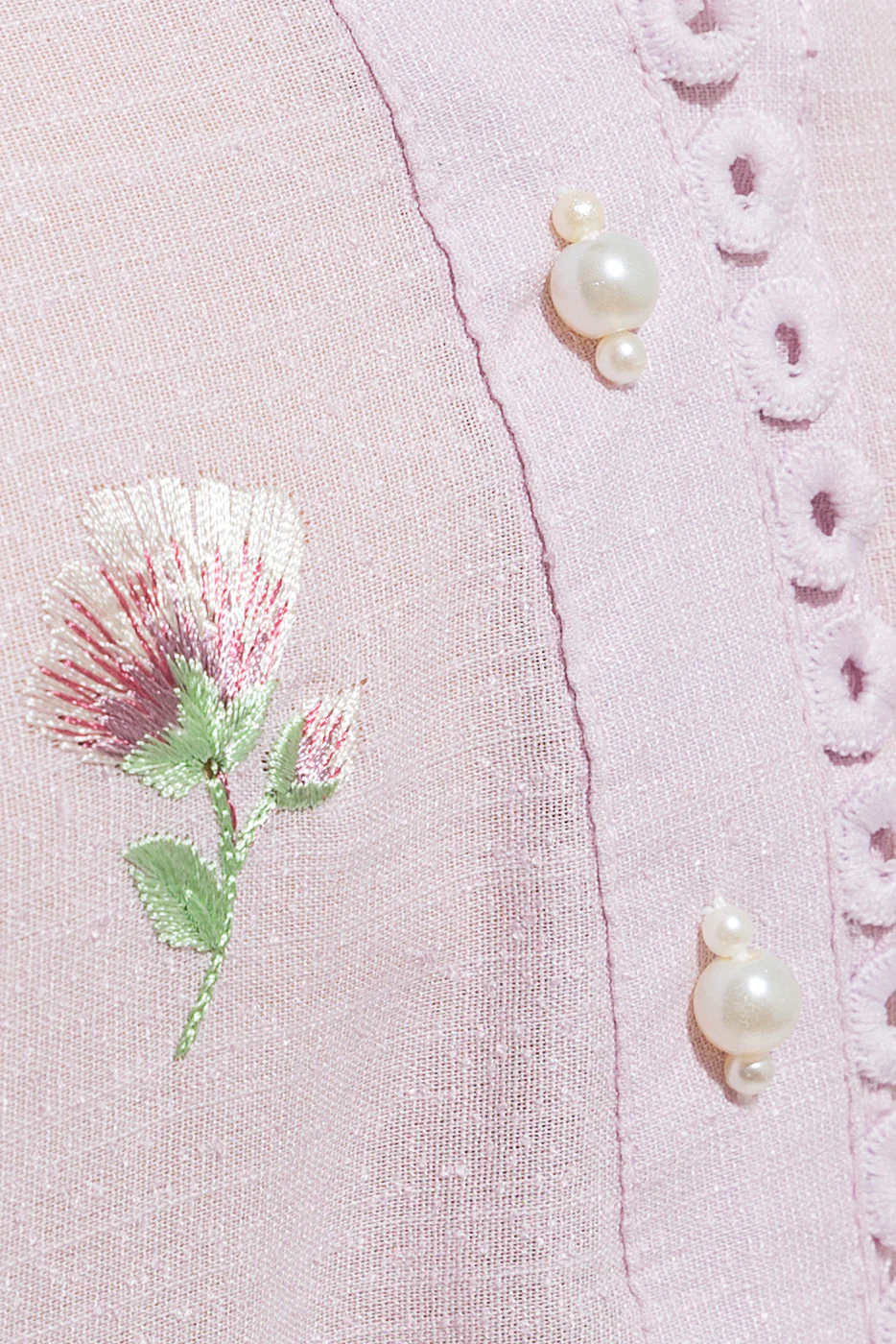 EMBROIDERED TEXTURED SHIRT (PRET) - Image 2