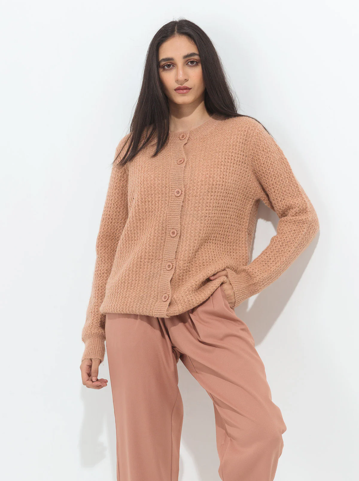 DARK MINK STRAIGHT TAILORED PANTS - Image 2