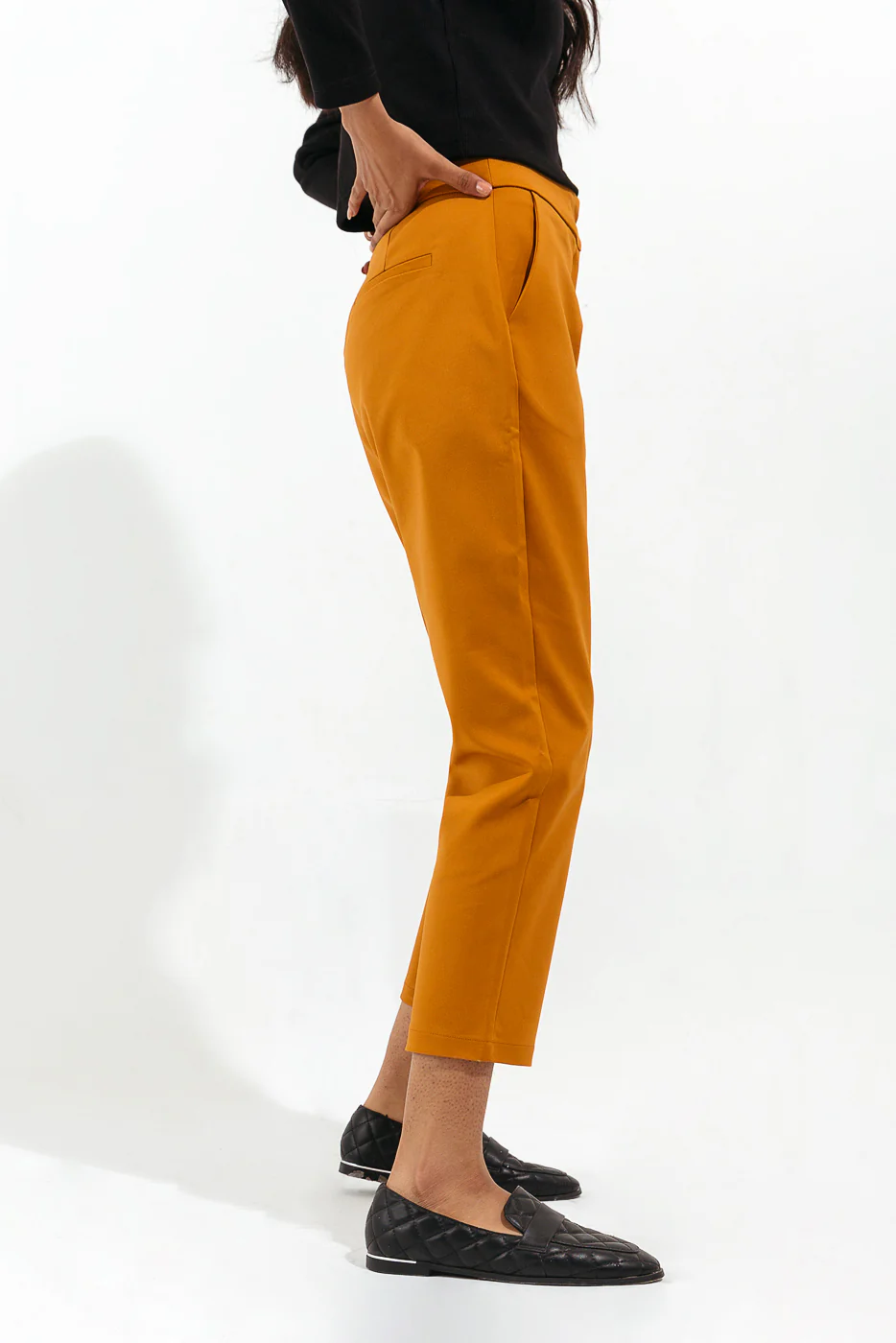 OCHRE CROPPED PANTS - Image 2