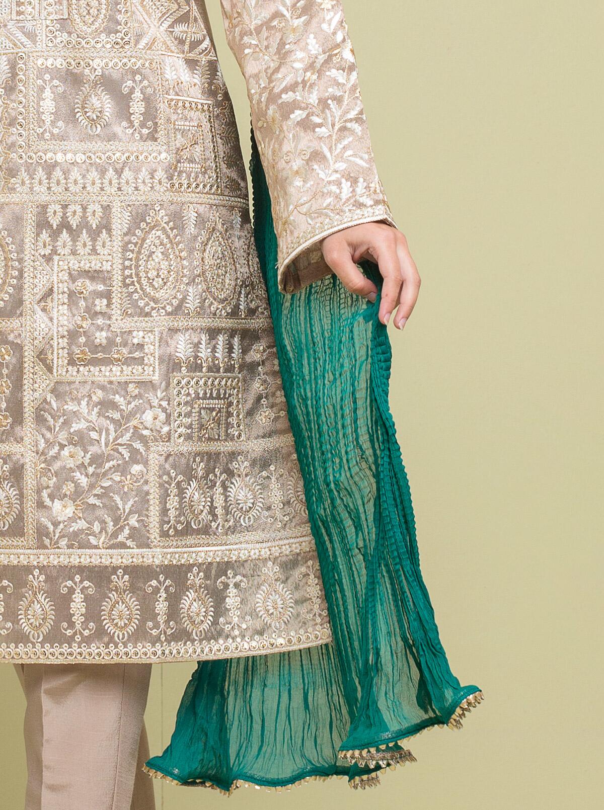 Embroidered Shirt With Dupatta - Image 2