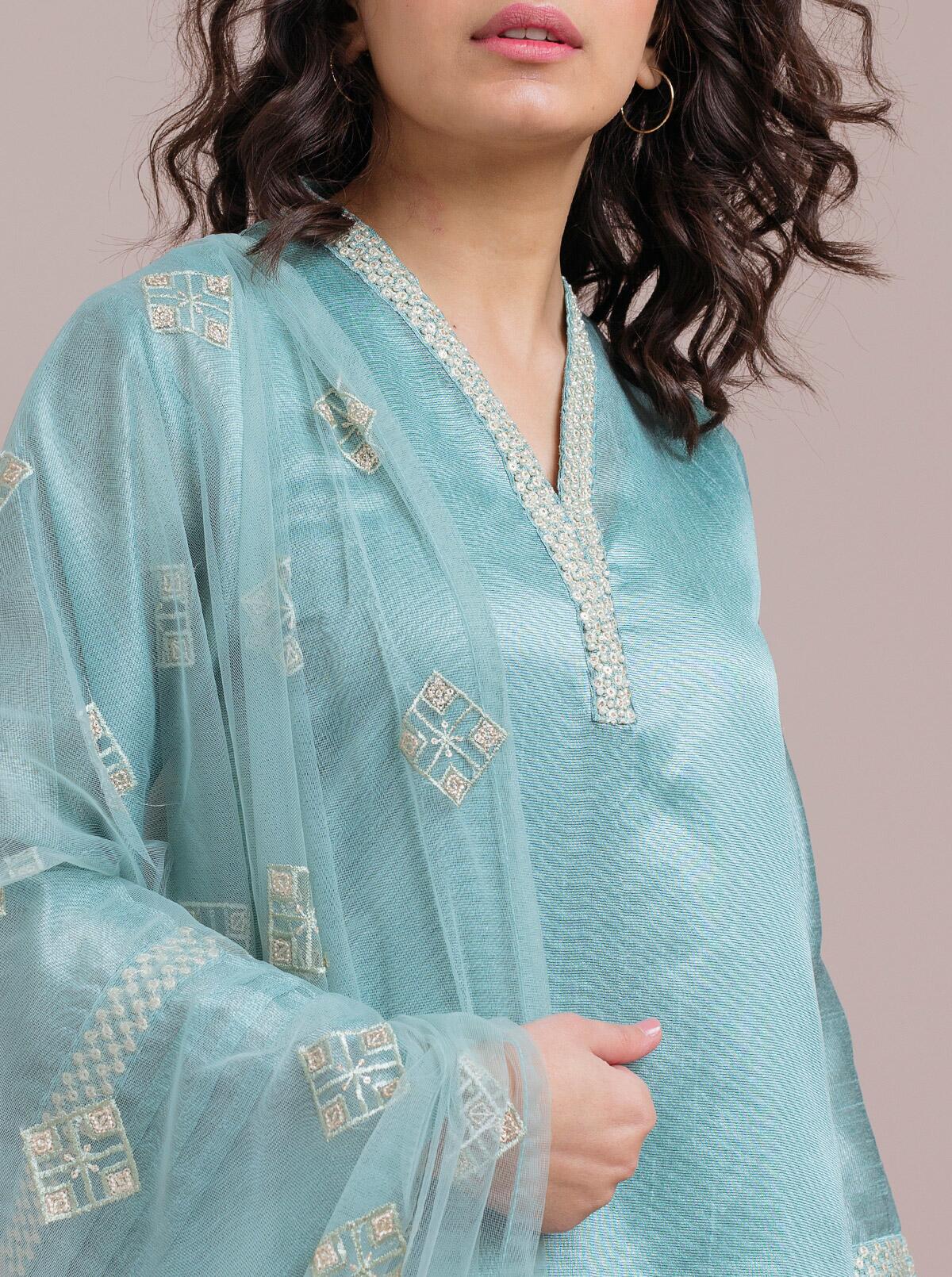 Embroidered Shirt With Dupatta - Image 2