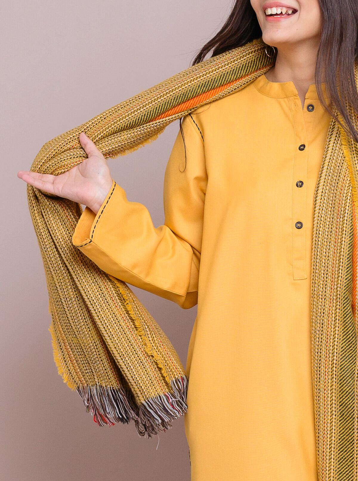 Printed Shirt With Shawl - Image 3