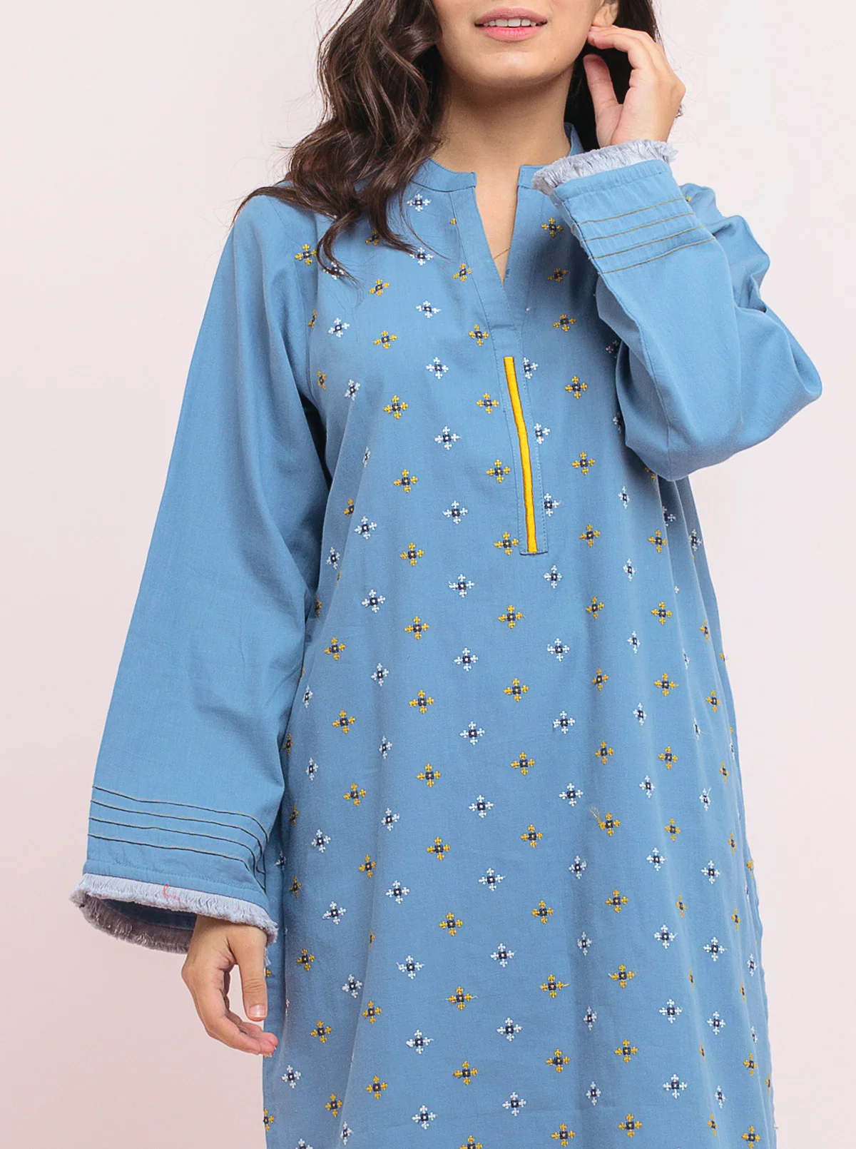 EMBROIDERED  SHIRT (PRET) - Image 3