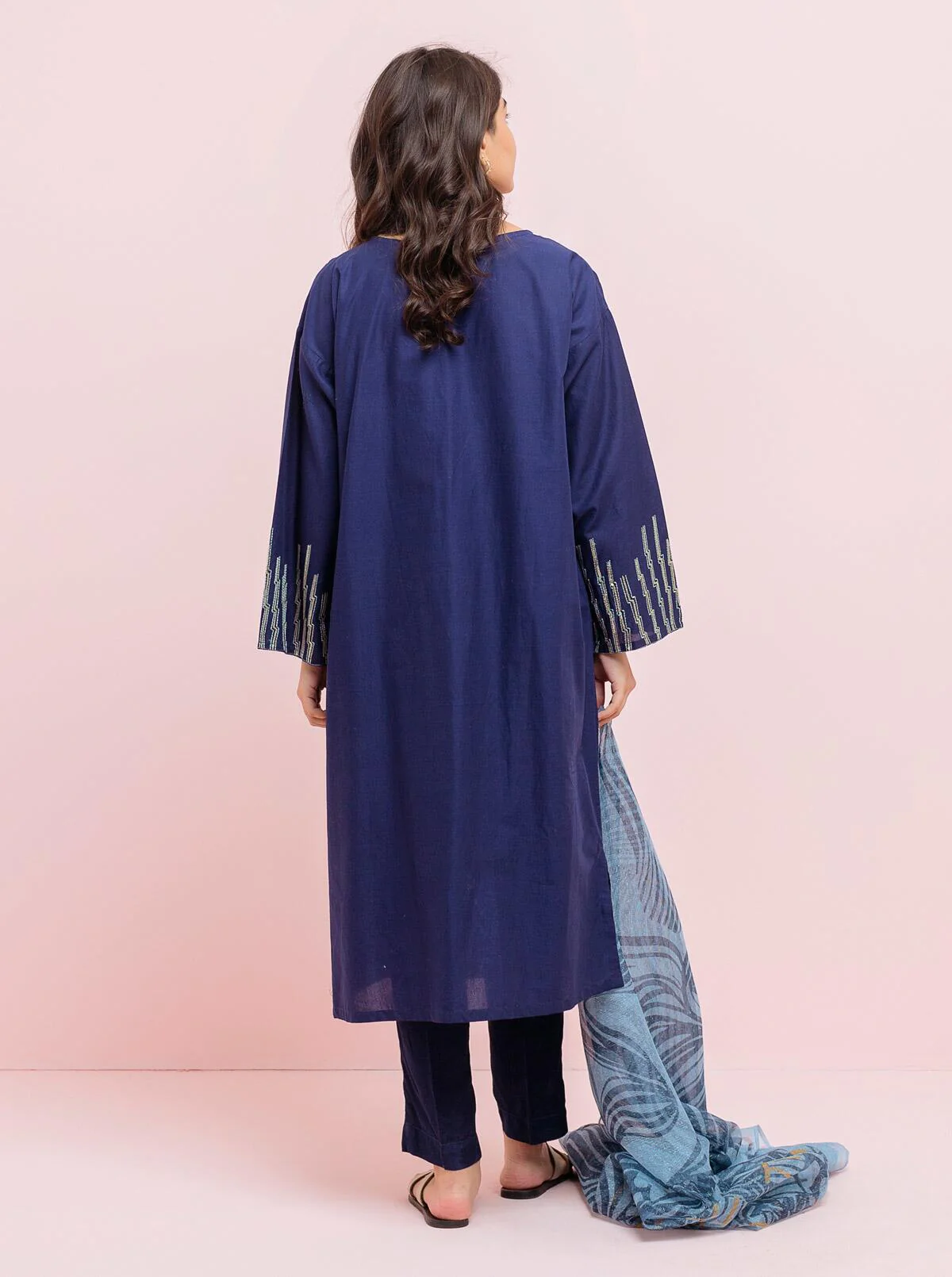 Embroidered Shirt With Dupatta - Image 2