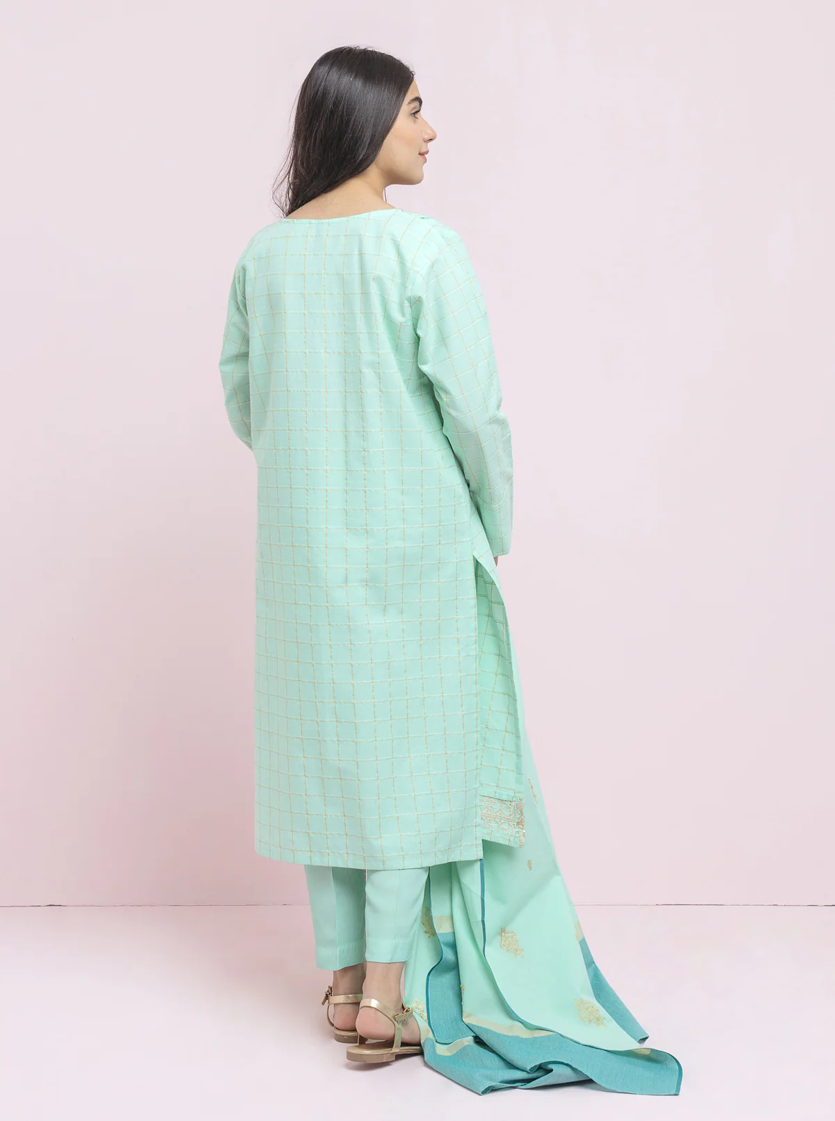 Embroidered Shirt With Dupatta - Image 3
