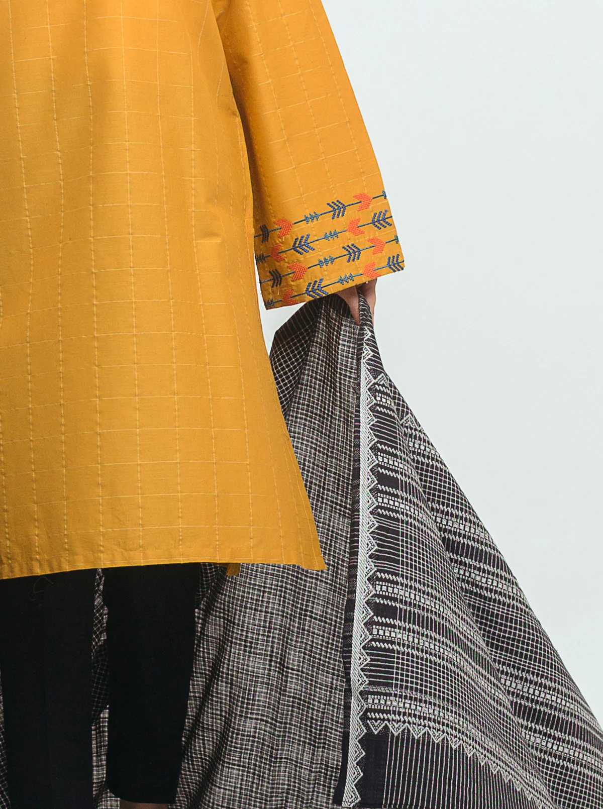 Embroidered Shirt With Dupatta - Image 2