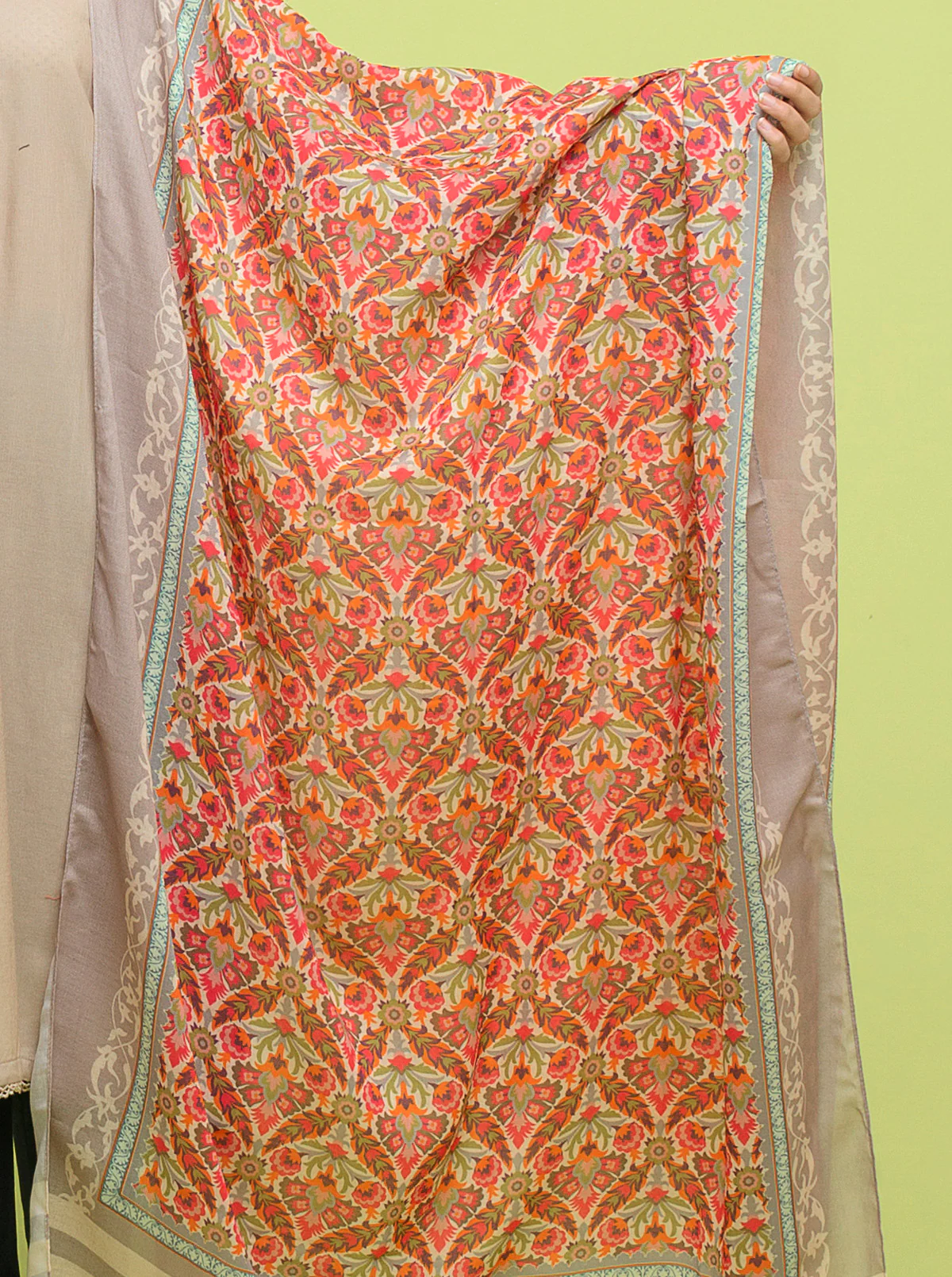 Printed Shirt With Shawl - Image 2