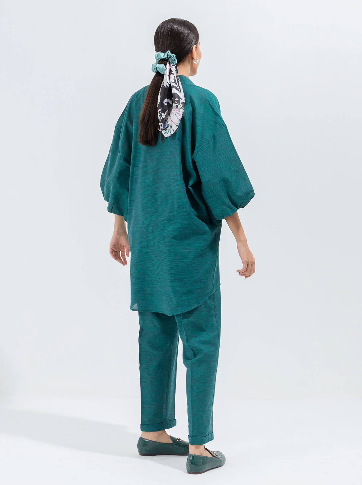 TEXTURED GREEN CO-ORD SET - Image 2