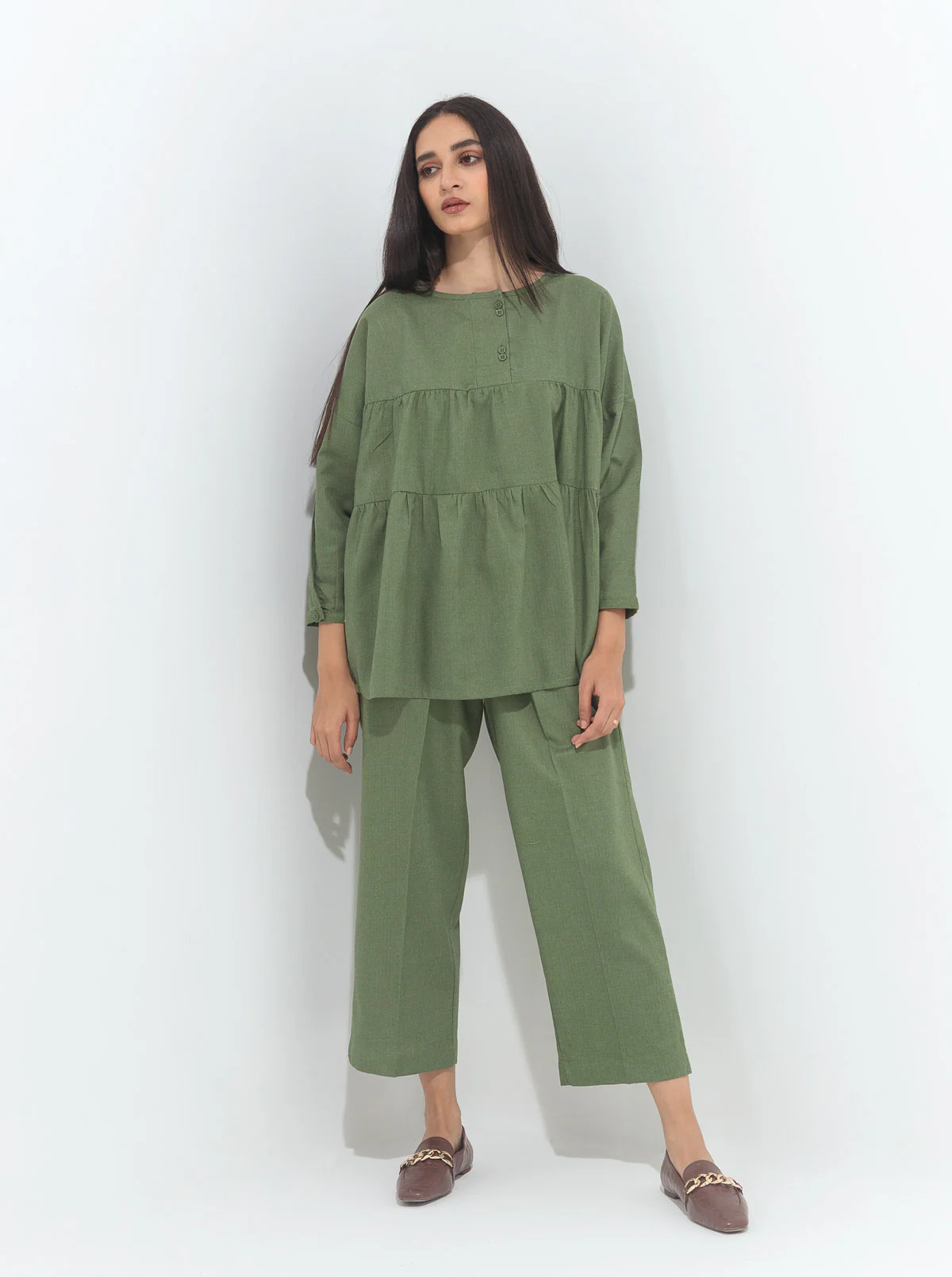 GREEN TIERED CO-ORD SET - Image 2