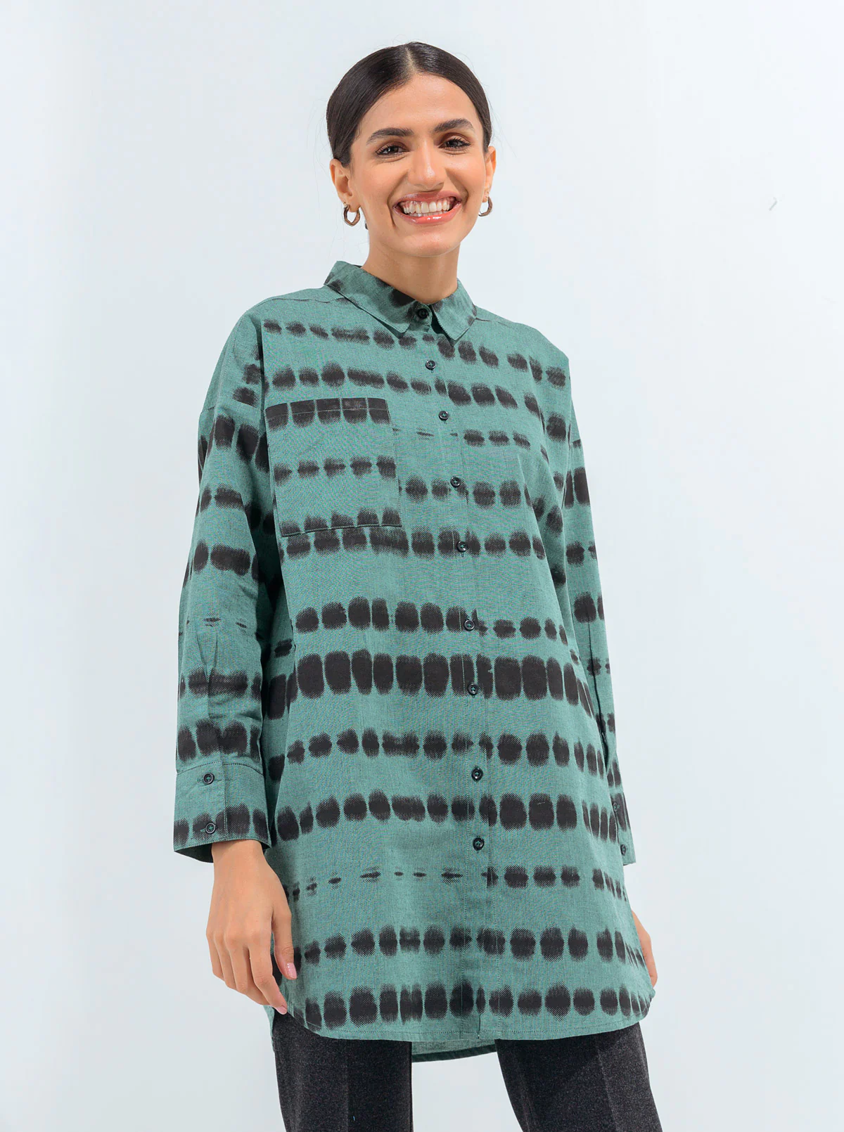 TIE DYE COLLAR SHIRT - Image 2