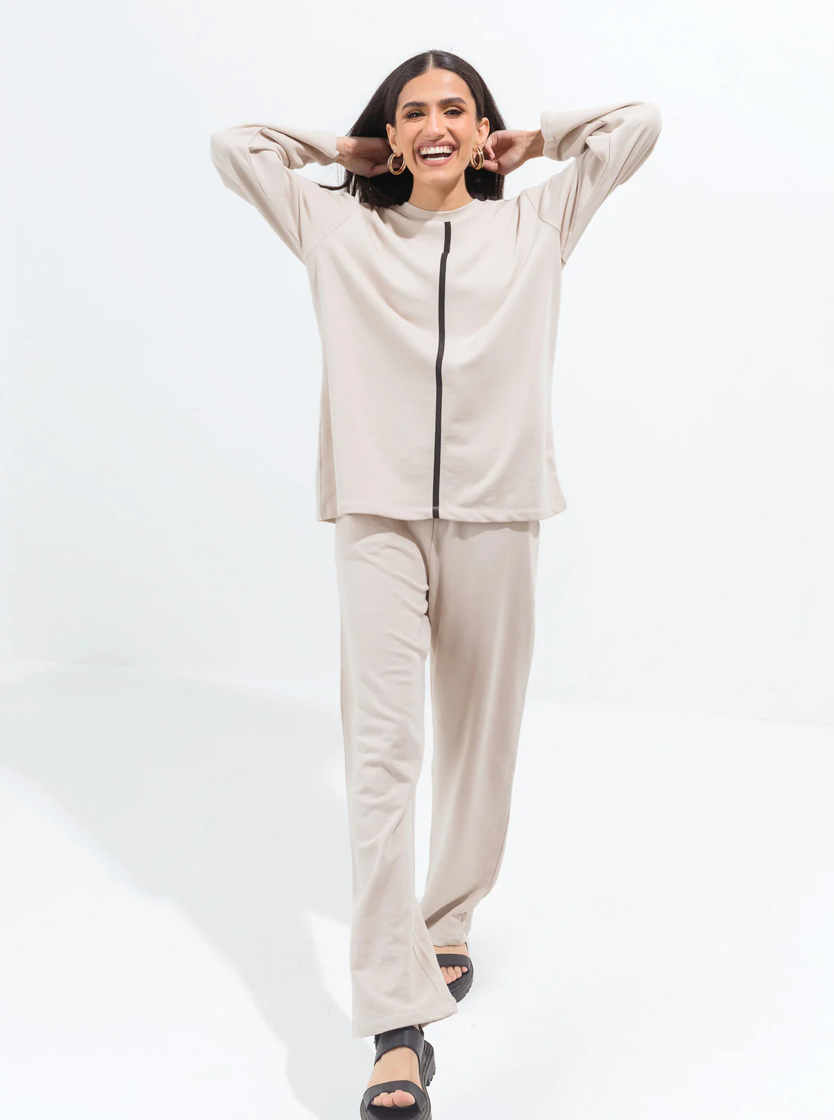LIGHT SAND TERRY TRACKSUIT - Image 4