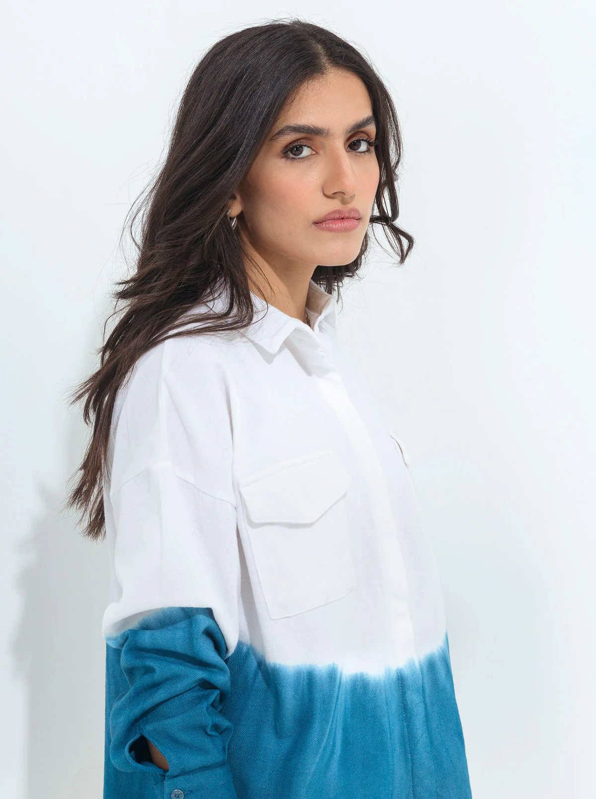 DIP DYE PIQUE COLLAR SHIRT - Image 3
