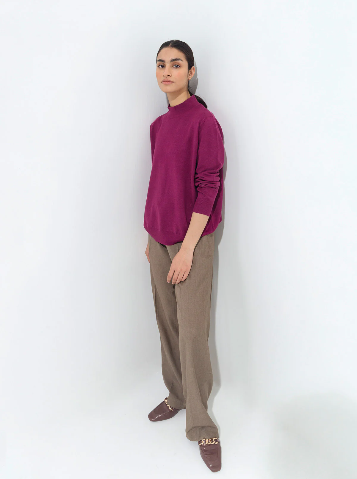 PLUM FINE KNIT PULLOVER - Image 2