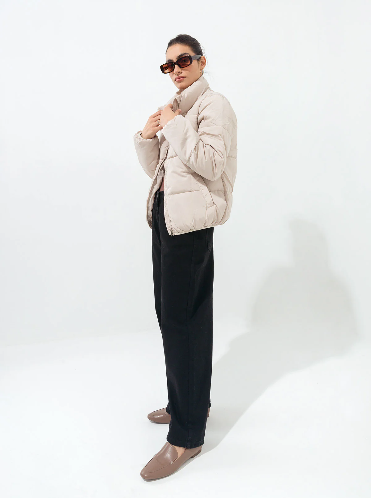BEIGE PADDED JACKET - Image 3