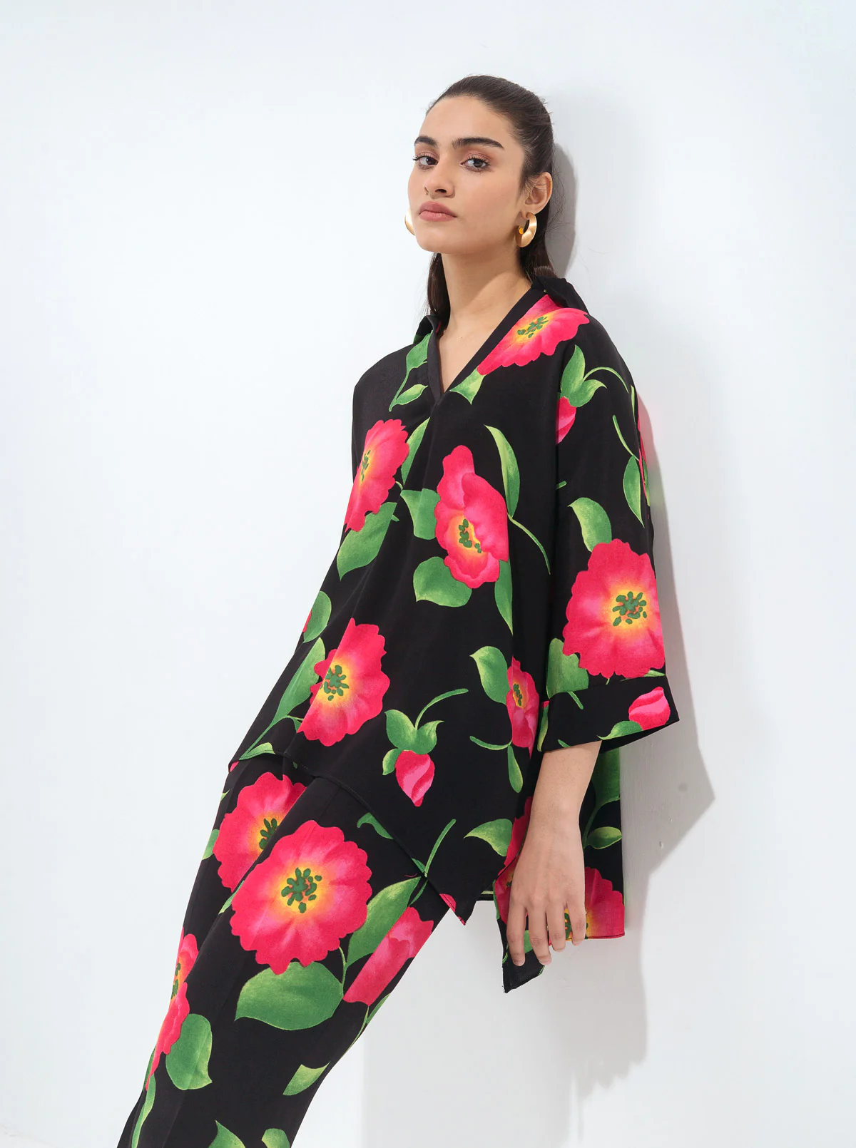 BLACK FLORAL CO-ORD SET - Image 2
