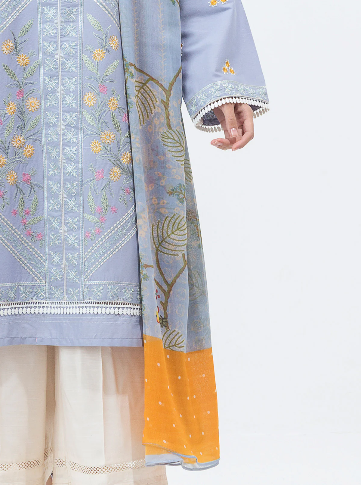 EMBROIDERED SHIRT WITH DUPATTA - Image 2
